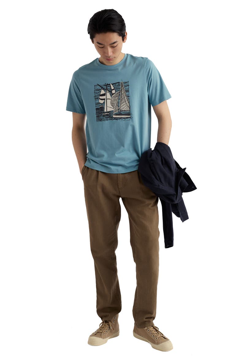 Midwatch Organic Cotton Graphic T-Shirt, Alternate, color, COVERACK BOATS ENAMEL