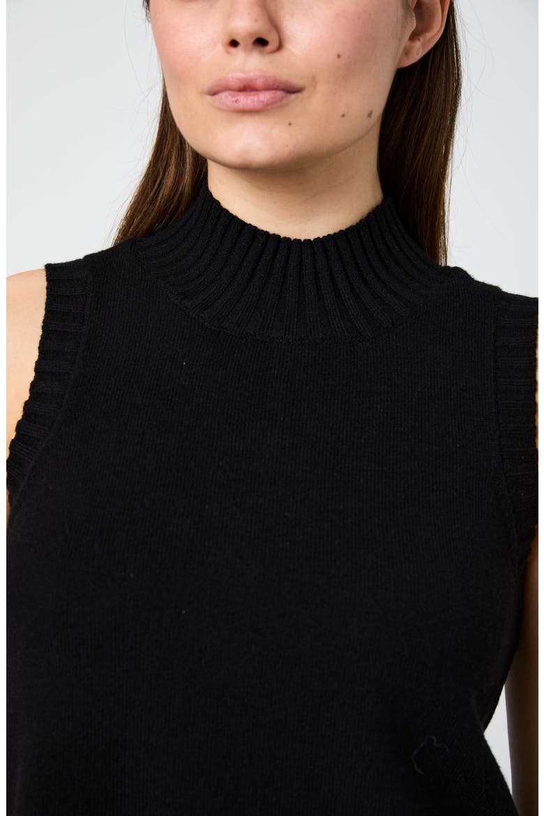 Cosysoft High Low Sweater Vest, Alternate, color, BLACK