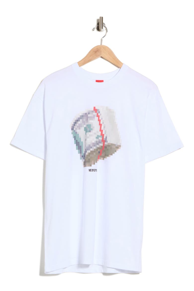 Pixel Graphic Cotton T-Shirt, Alternate, color, WHITE