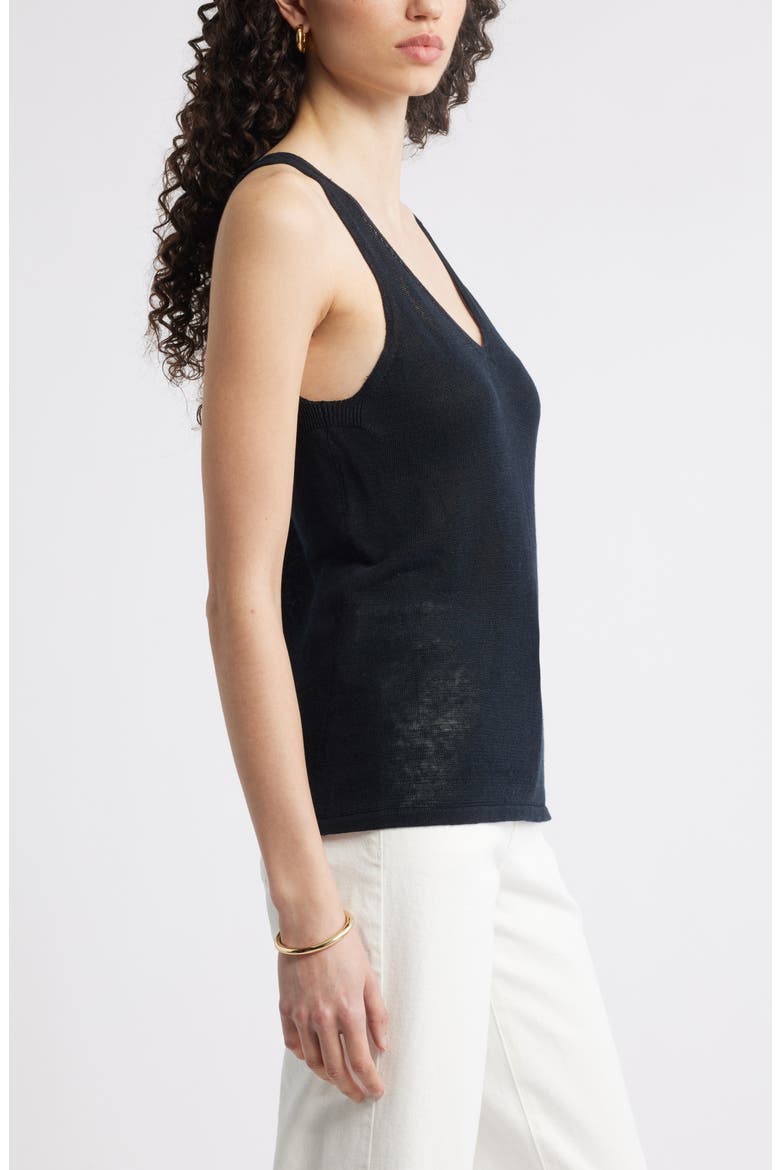 Double-V Line Blend Tank, Alternate, color, BLACK