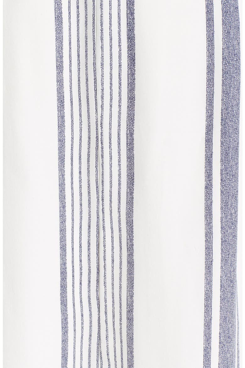 'Sief' Stripe Silk Dress, Alternate, color, PORCELAIN/ DARK NAVY