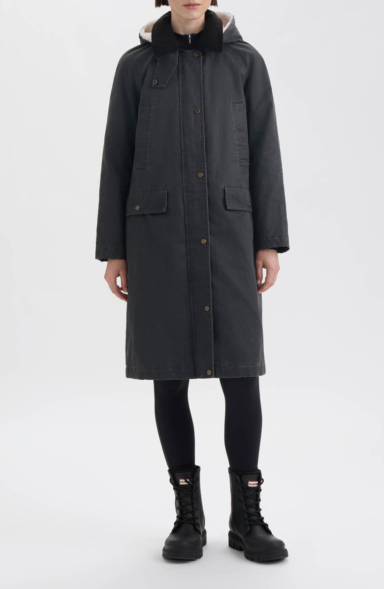 Hunter Ellie Coated Padded Longline Coat, Main, color, 