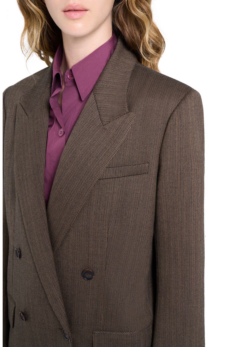 Harper Wool Blend Double Breasted Blazer, Alternate, color, TAUPE