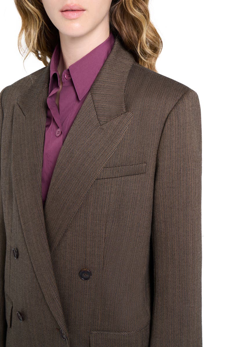 TWP Harper Wool Blend Double Breasted Blazer, Alternate, color, Taupe