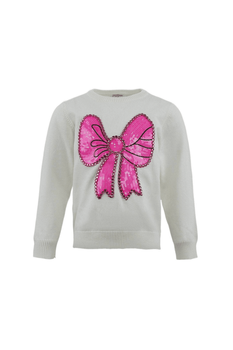 Pinky Big Bow Sweater, Main, color, Pink