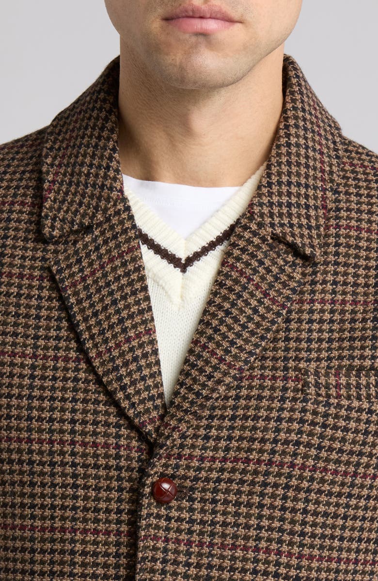 Elwood Grandad Houndstooth Crop Blazer, Alternate, color, 