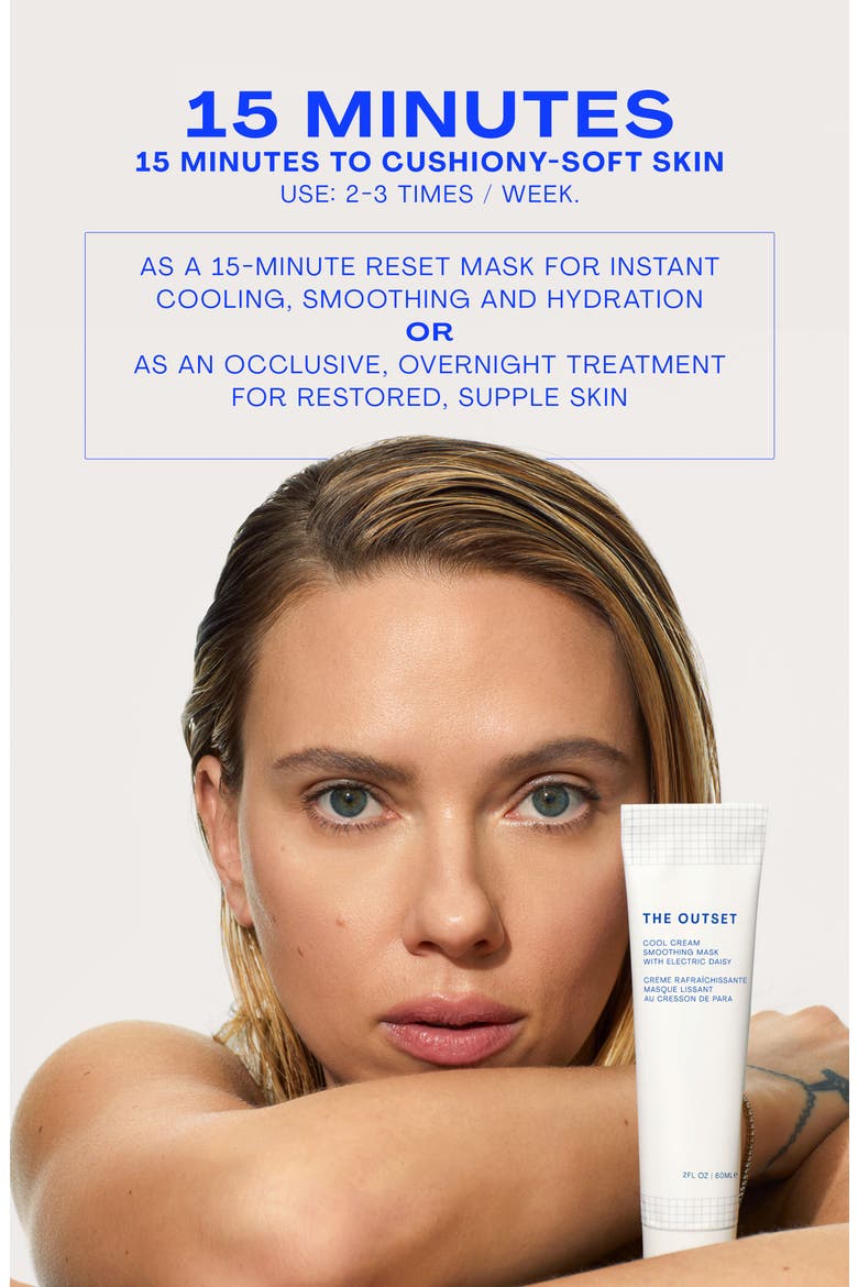 Cool Cream Smoothing Mask with Electric Daisy, Alternate, color, WHITE