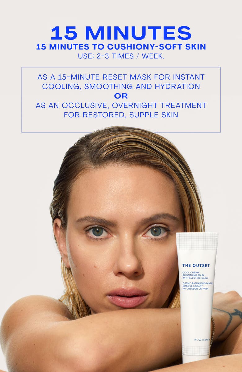 The Outset Cool Cream Smoothing Mask with Electric Daisy, Alternate, color, White