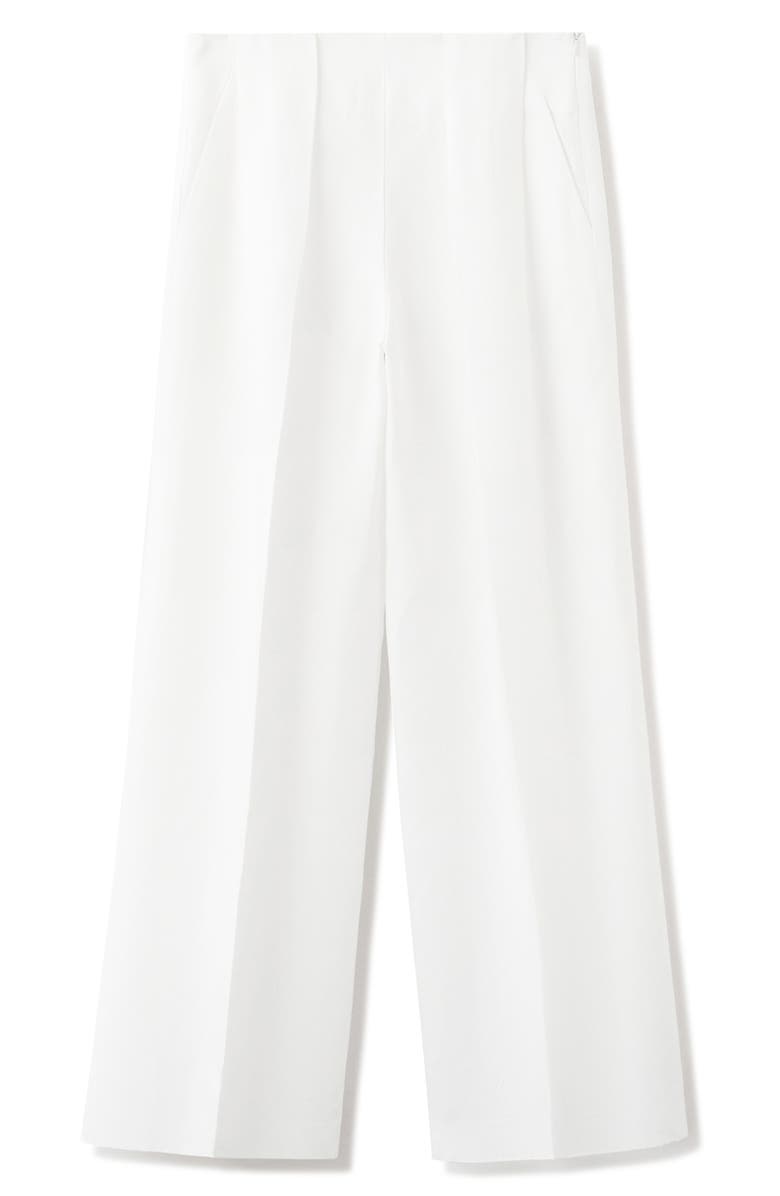MANGO Featuring Hailey Bieber Straight Fit Pants, Main, color, Off White