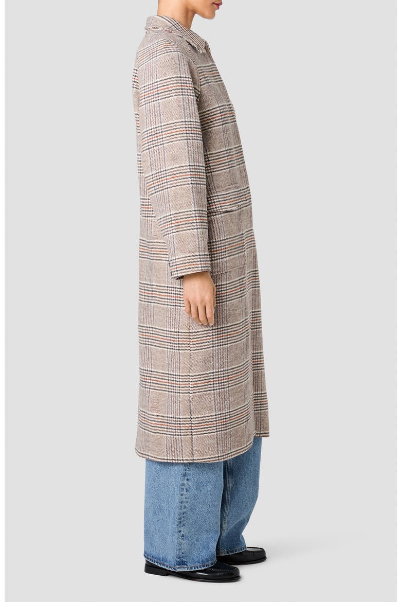 Sutton Plaid Tailored Coat, Alternate, color, ASH GRAY MULTI