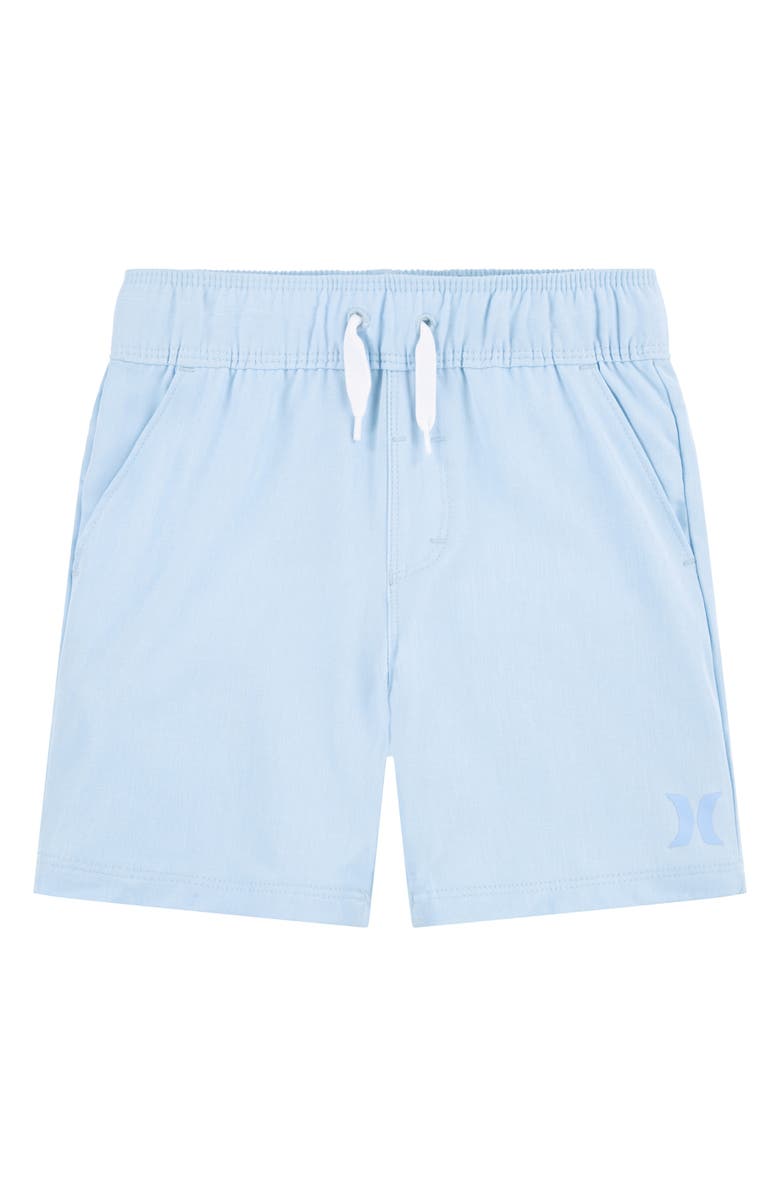 Hurley Kids' Stretch Heathered Hybrid Shorts, Main, color, Blue Ice