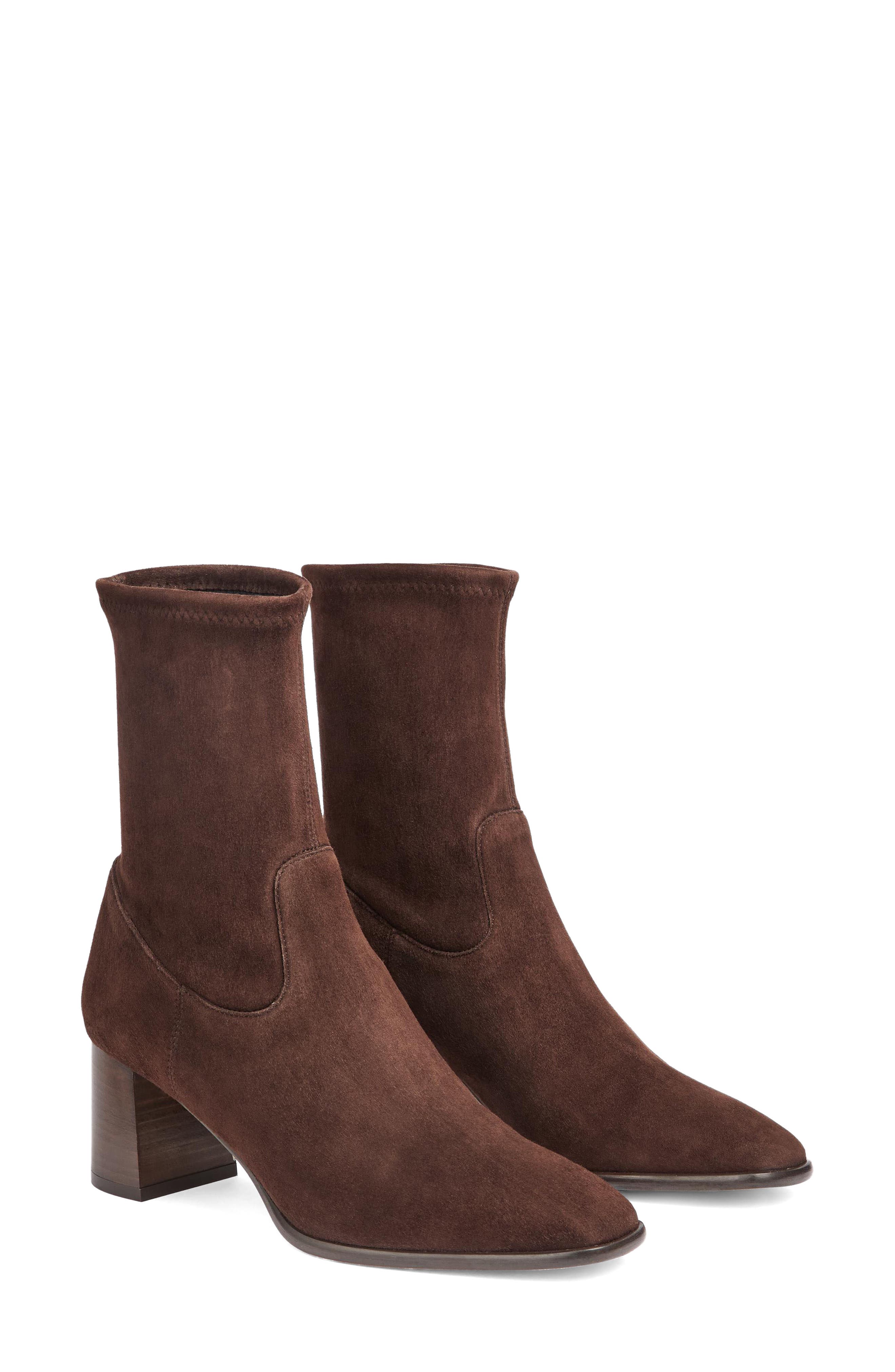 LK Bennett Harp Bootie, Main, color, Bro-Dark Chocolate