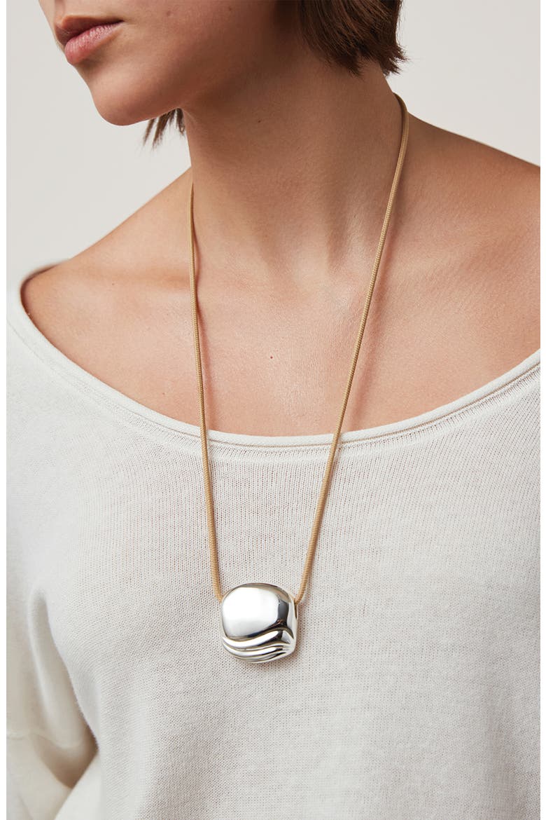 Rue Pendant Rope Necklace, Alternate, color, HIGH POLISH SILVER