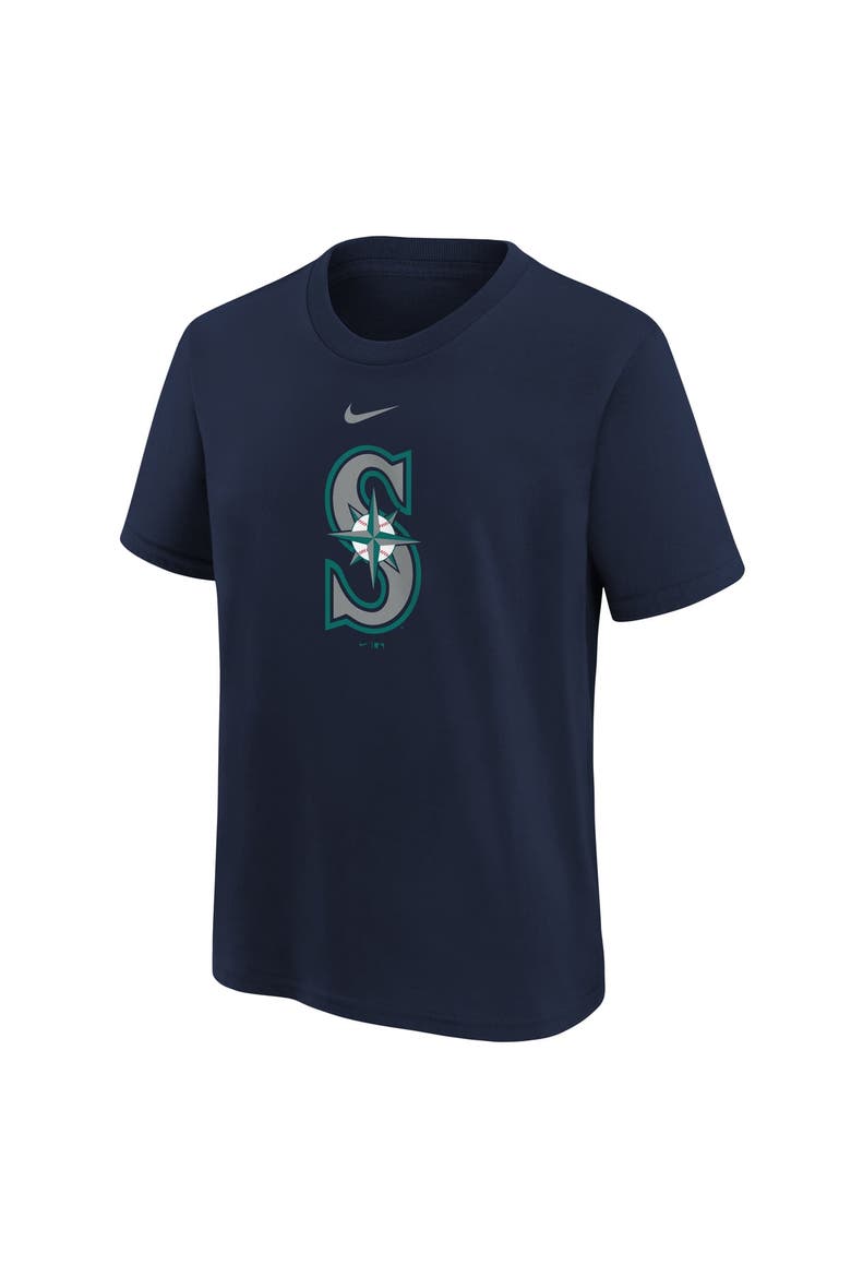 Youth Nike  Navy Seattle Mariners Large Logo T-Shirt, Alternate, color, Navy
