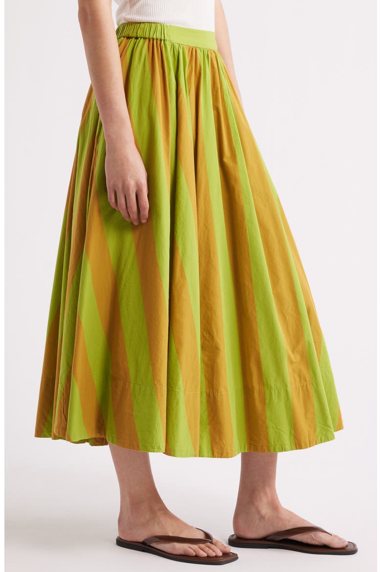 Lowen Stripe Cotton Midi Skirt, Alternate, color, RETRO COMBO