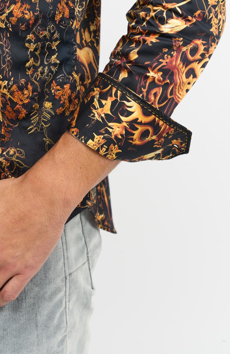 Robert Graham Brut Jacquard Woven Button-Up Shirt, Alternate, color, 