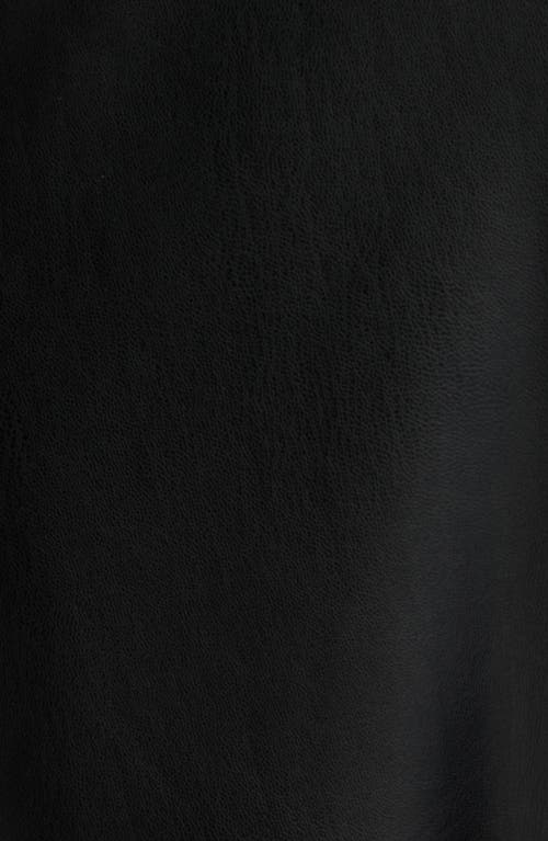 Bebe Faux Leather Cropped Leg Jumpsuit In Black