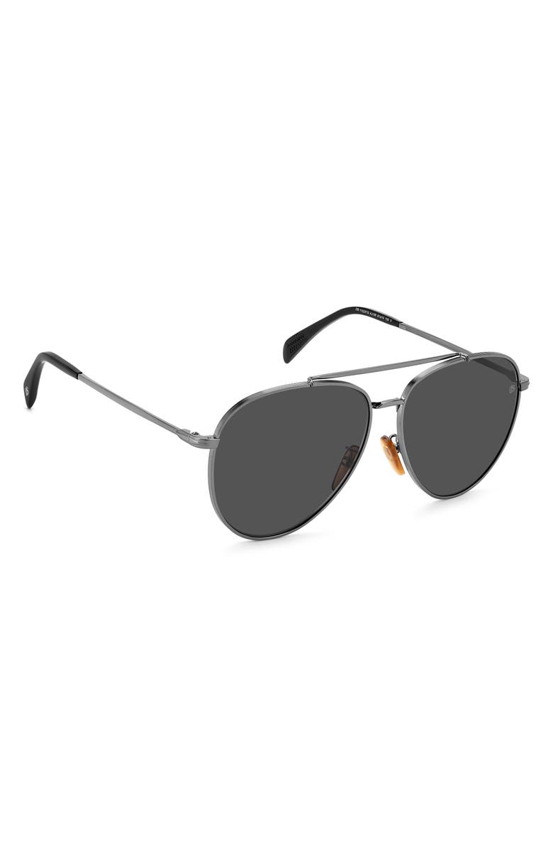 David Beckham Eyewear 61mm Polarized Aviator Sunglasses, Alternate, color, 