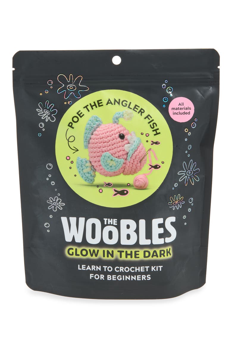 Angler Fish Crochet Kit, Main, color, PINK