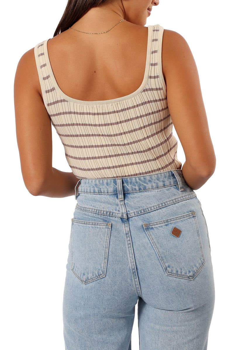 Petal & Pup Milla Stripe Rib Sweater Tank, Alternate, color, Cream Mocha