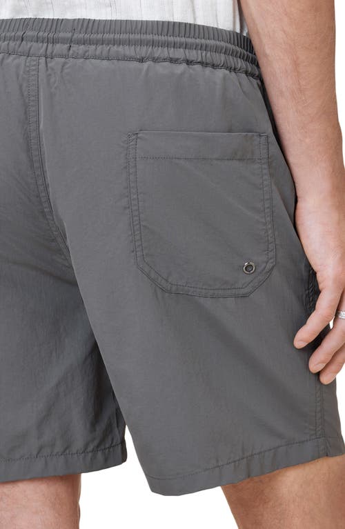 Allsaints Mens Pillar Grey Hanbury Drawstring-waist Cotton And Linen Shorts Xs In Pillar Grey
