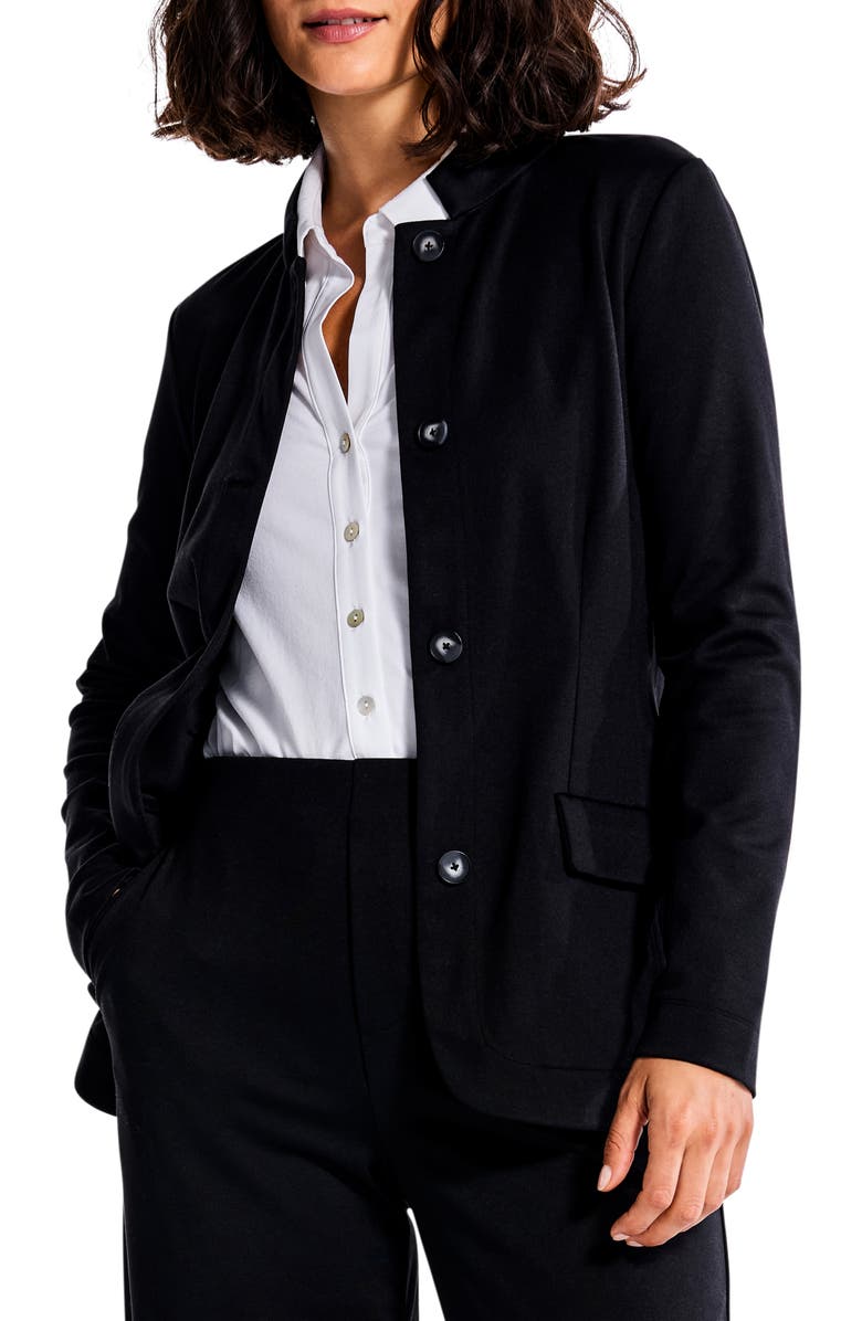 NIC+ZOE Ponte Blazer, Main, color, Black Onyx