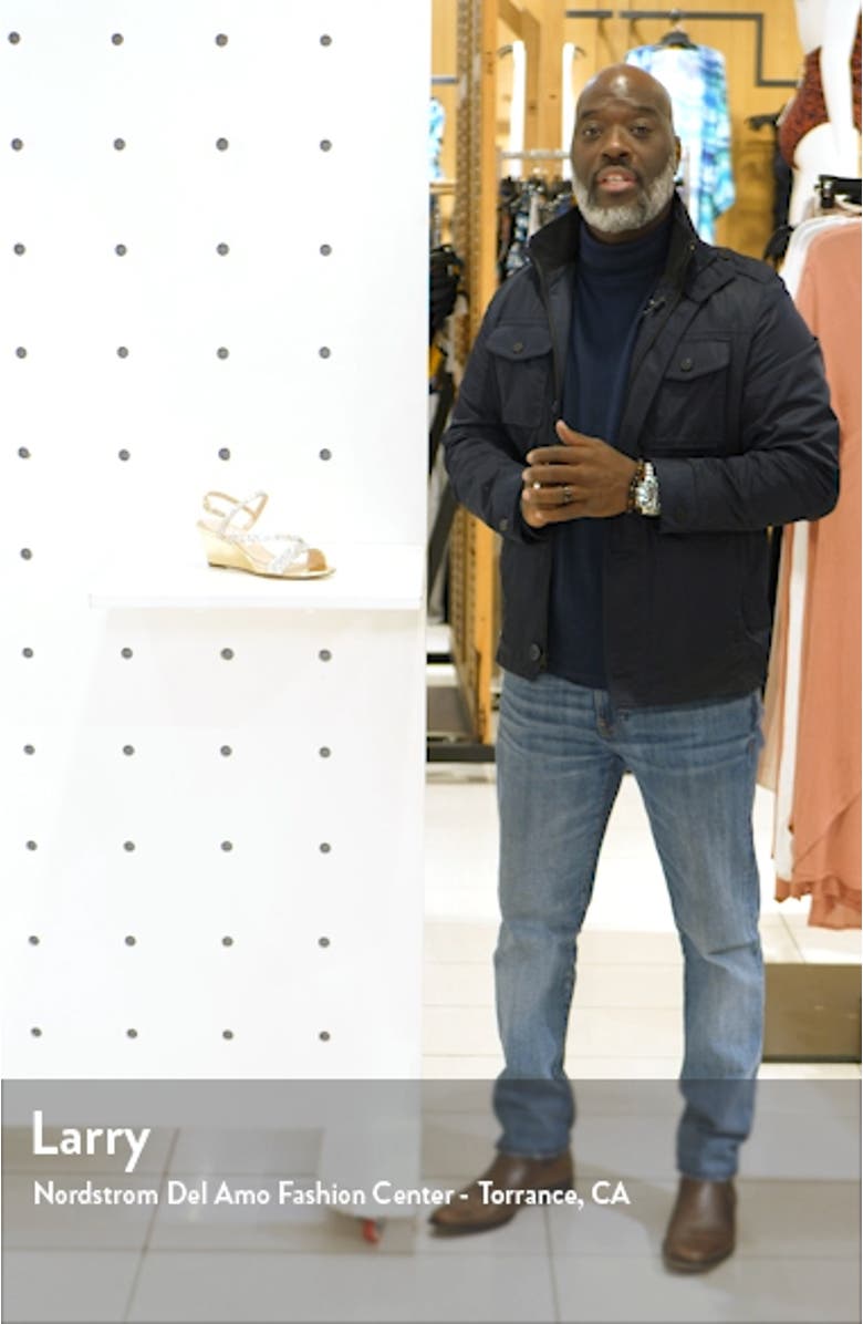 Naloni Crystal Embellished Wedge Sandal, sales video thumbnail