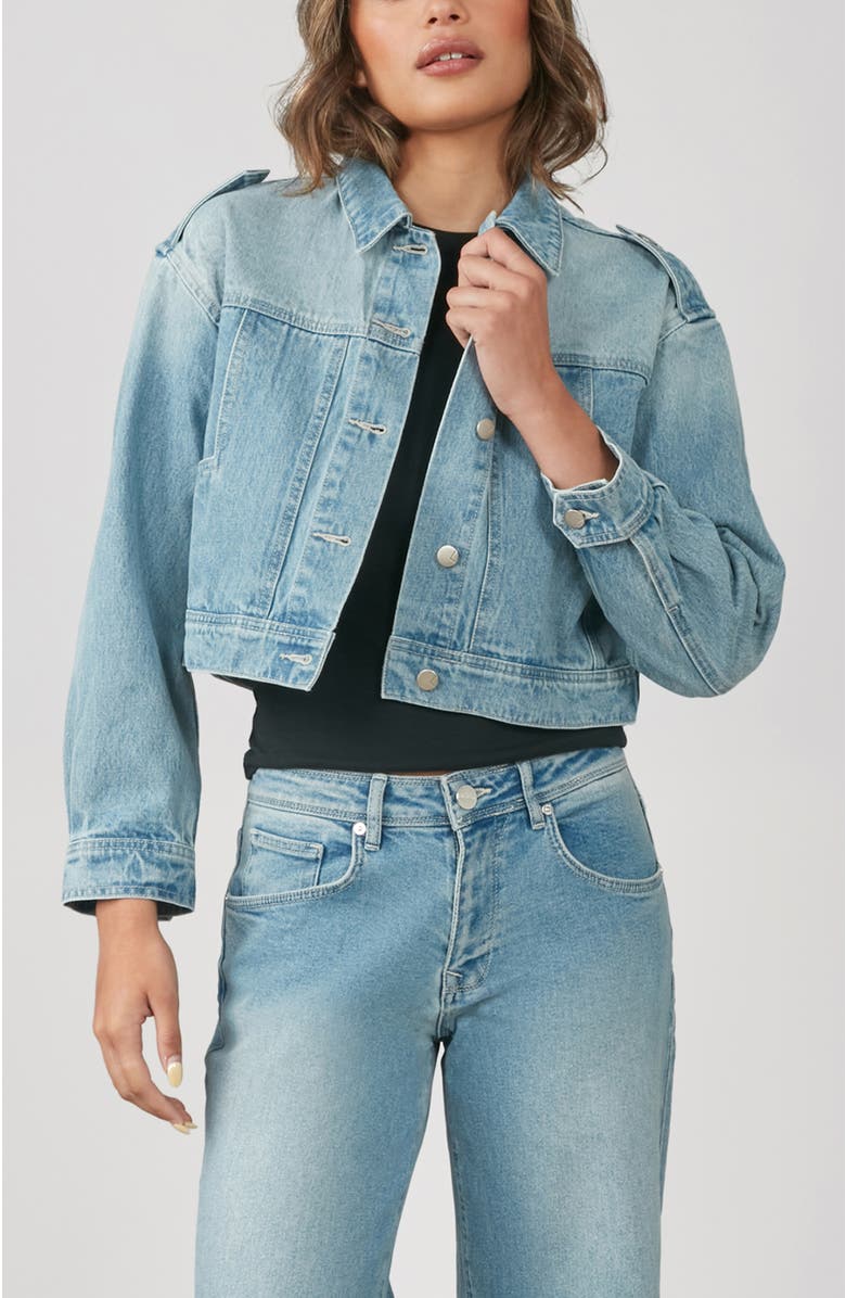 Lola Jeans Cielo Cropped Denim Jacket, Main, color, 