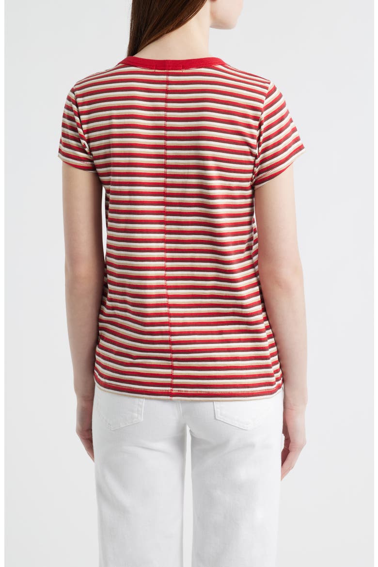 The Slub Stripe T-Shirt, Alternate, color, RED BURGUNDY MULTI