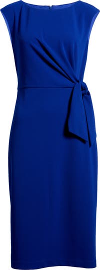 Tahari ASL Side Tie Crepe Sheath Dress Nordstrom
