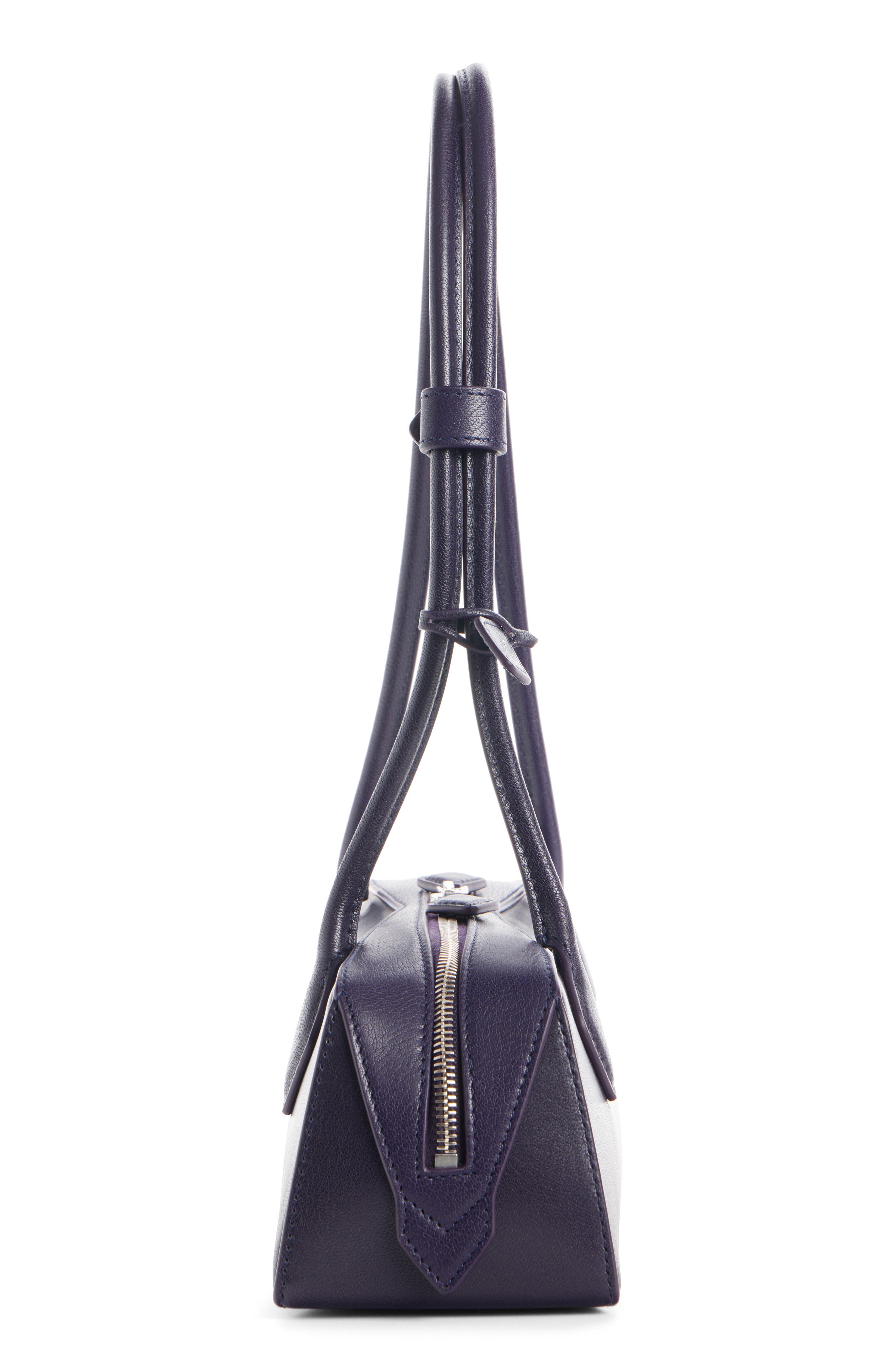 Alaïa Le Teckel Medium Shoulder Bag, Alternate, color, Aubergine