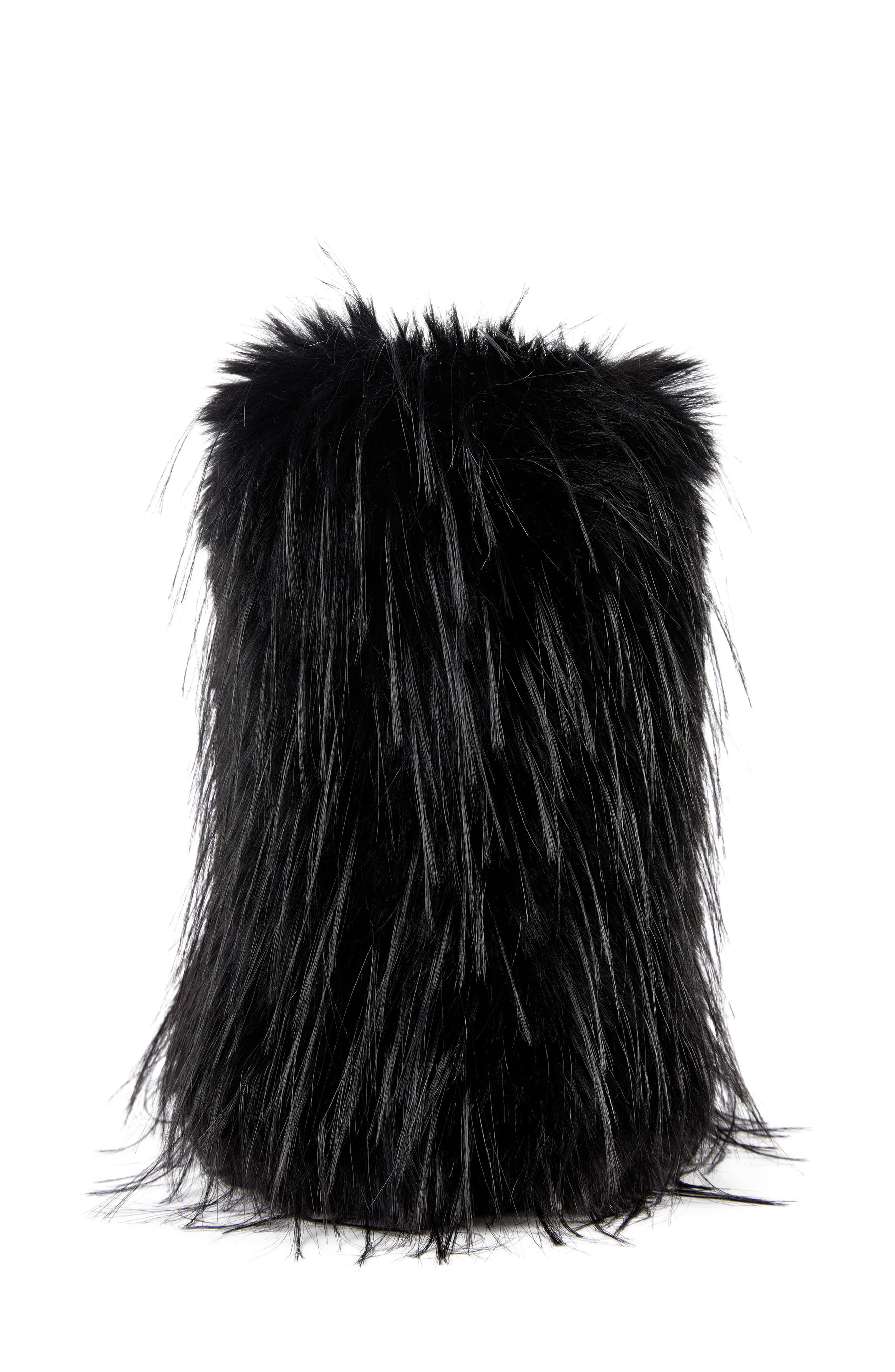 Lenix Faux Fur Boot, Alternate, color, BLACK