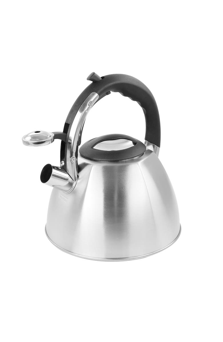 Mr. Coffee 3 Quart Stainless Steel Whistling Tea Kettle, Main, color, Metallic Silver