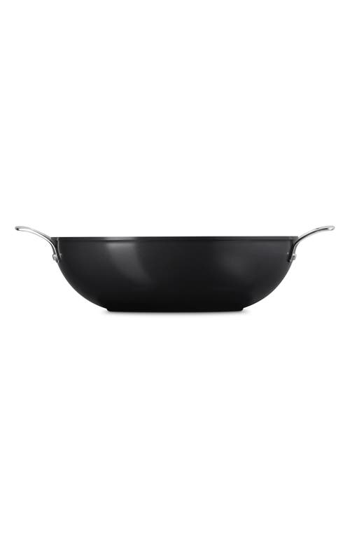 Le Creuset Essential Non-stick Ceramic Wok, 6.3-quarts In Black Silver
