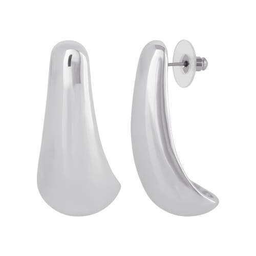 Jessica Simpson Drop Stud Earrings In Silver