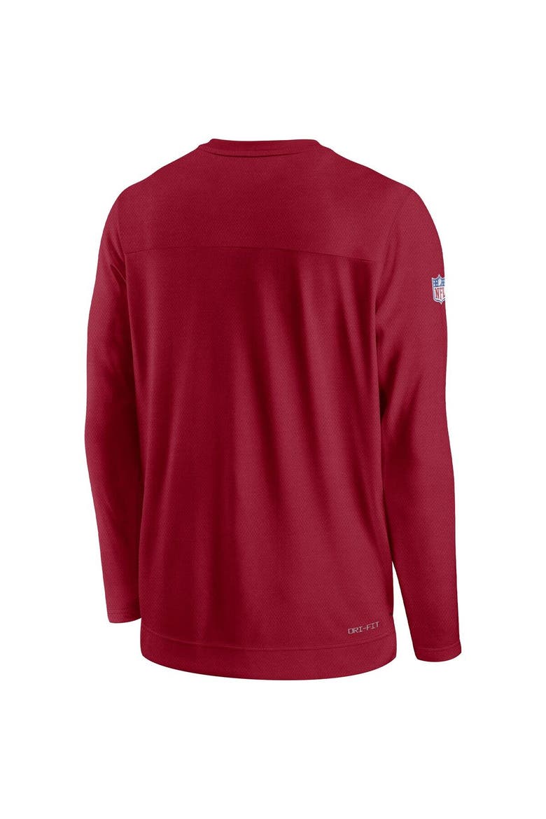 Men's Nike Red Tampa Bay Buccaneers Sideline Lockup Performance Long Sleeve T-Shirt, Alternate, color, Red