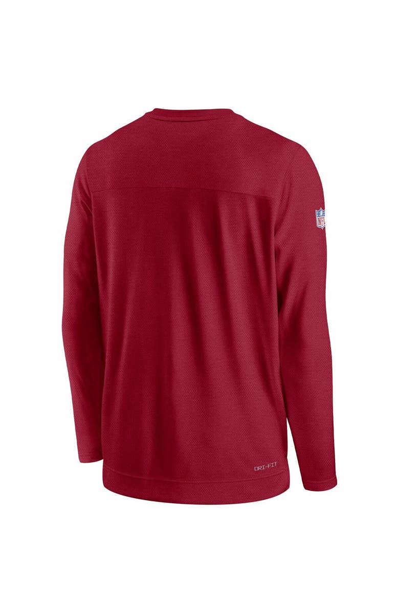 Nike Men's Nike Red Tampa Bay Buccaneers Sideline Lockup Performance Long Sleeve T-Shirt, Alternate, color, Red