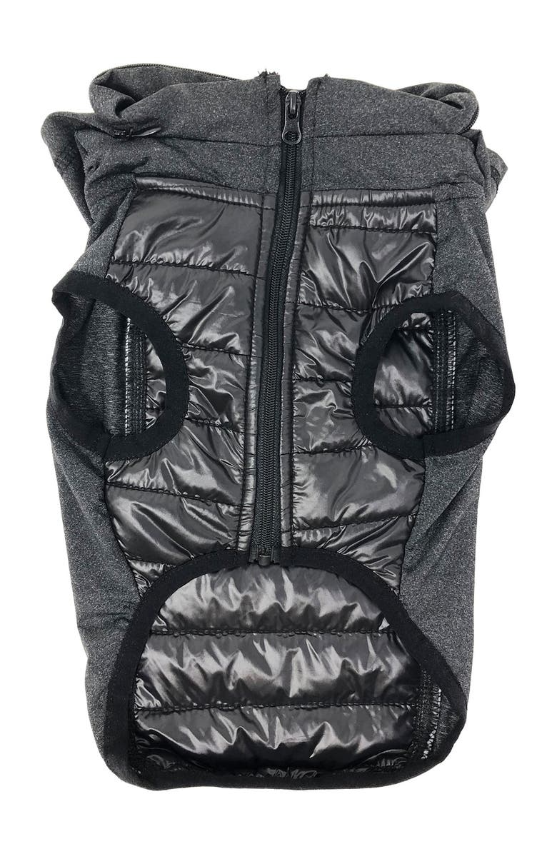 PET LIFE 'Apex' Lightweight Hybrid 4-Season Stretch & Quick-Dry Dog Coat w/ Pop out Hood - Medium, Alternate, color,