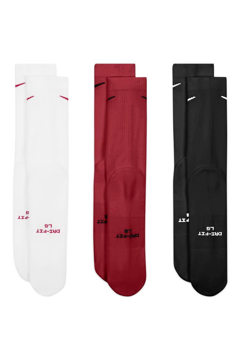 Everyday Elevated Assorted 3-Pack Dri-FIT Cotton Blend Crew Socks, Alternate, color, 914 MLTCLR