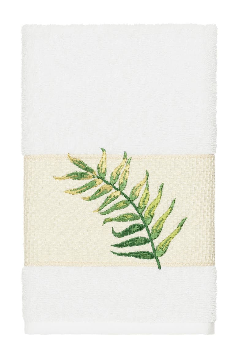 Zoe Embellished Hand Towel - White, Main, color, WHITE