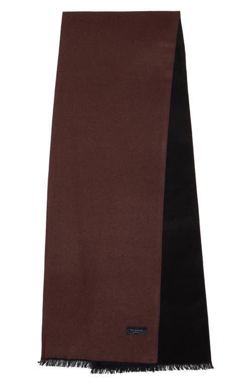Ted Baker London Reversible Silk Scarf In Brown