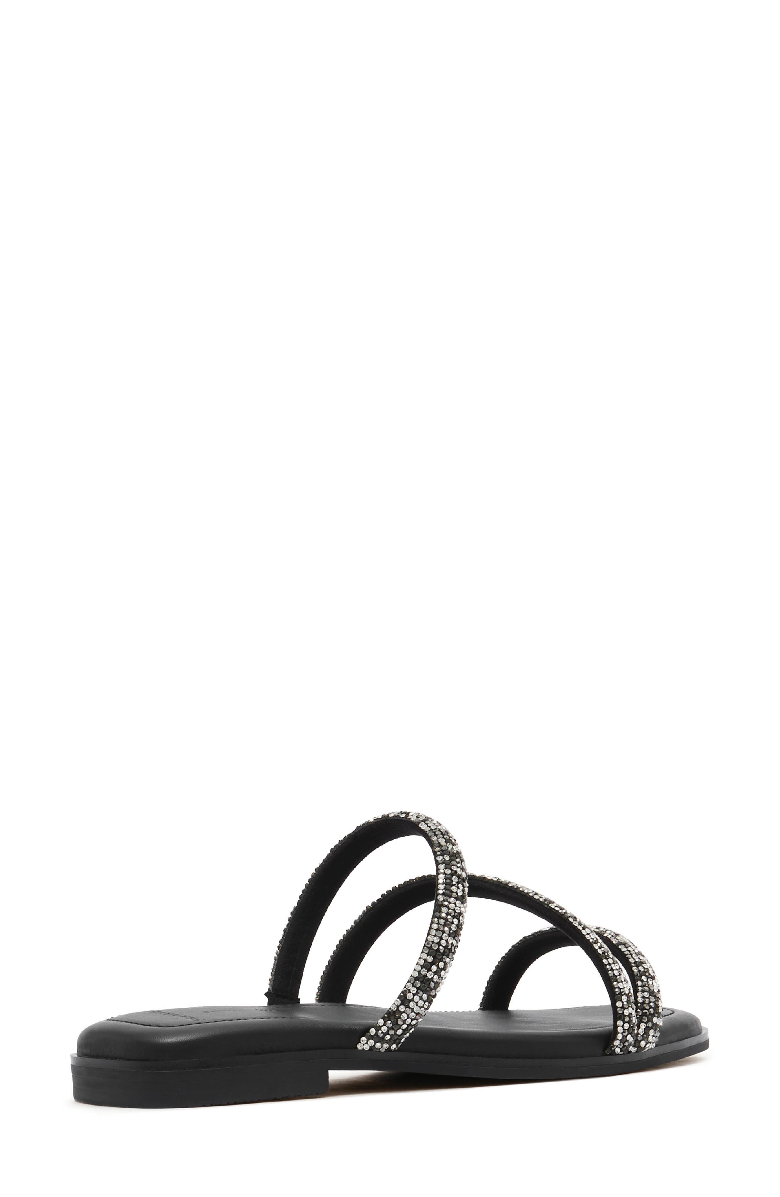 FRANKIE4 Remy Embellished Slide Sandal, Alternate, color, Black Smoke Crystal