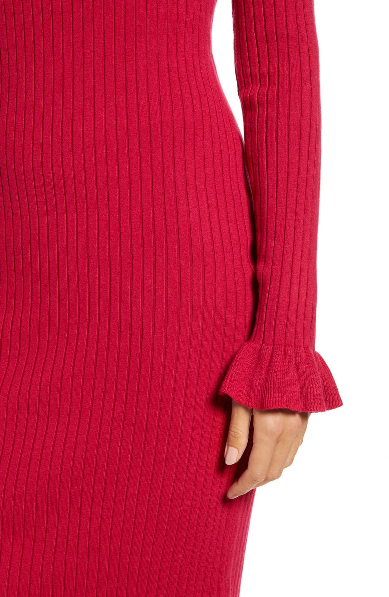 Rachel Parcell Rib Sweater Dress, Alternate, color, 