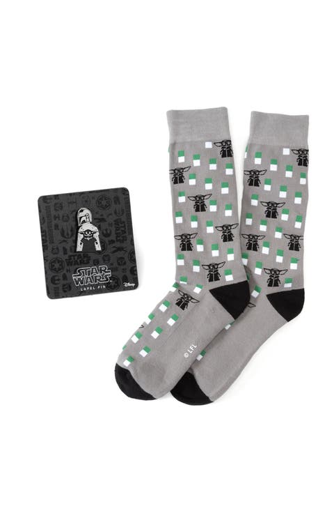 The Mandalorian Child Crew Socks & Lapel Pin Gift Set