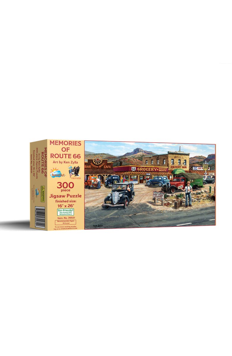 Sunsout Memories of Route 66 300 piece Jigsaw Puzzle for Adults, Main, color, Multicolor