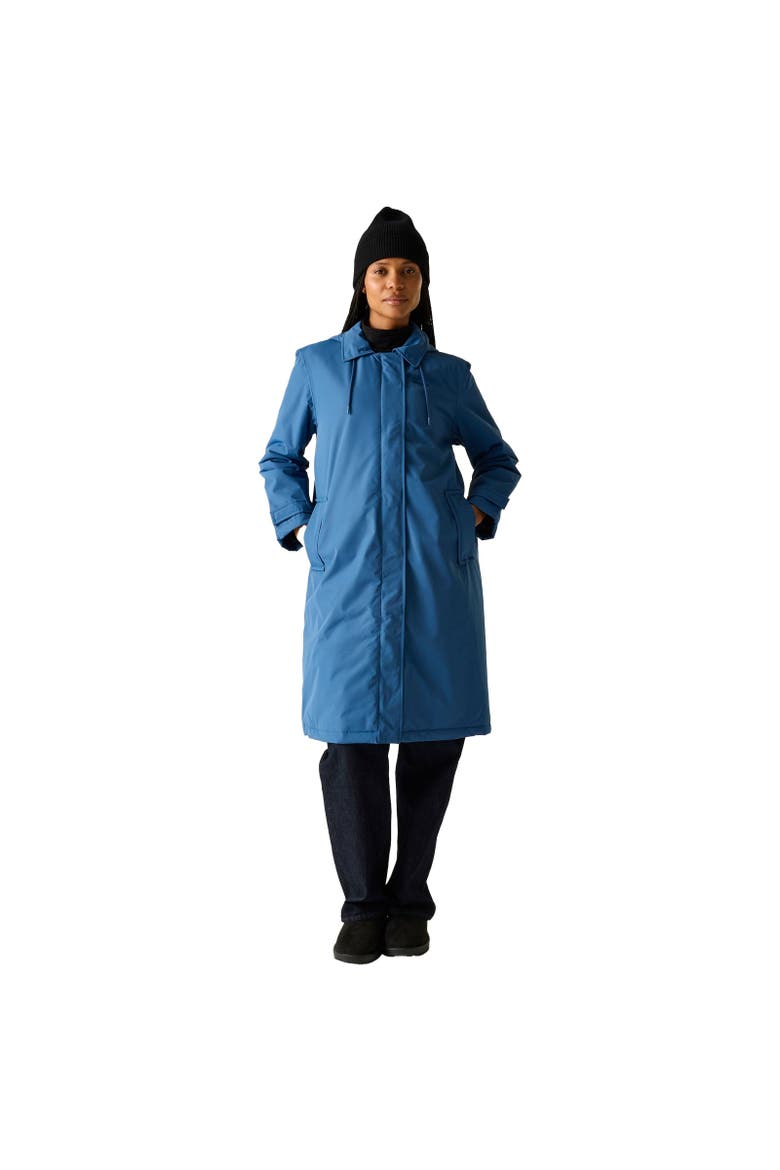 Orla Kiely Mac Waterproof Jacket, Alternate, color, Dusty Denim