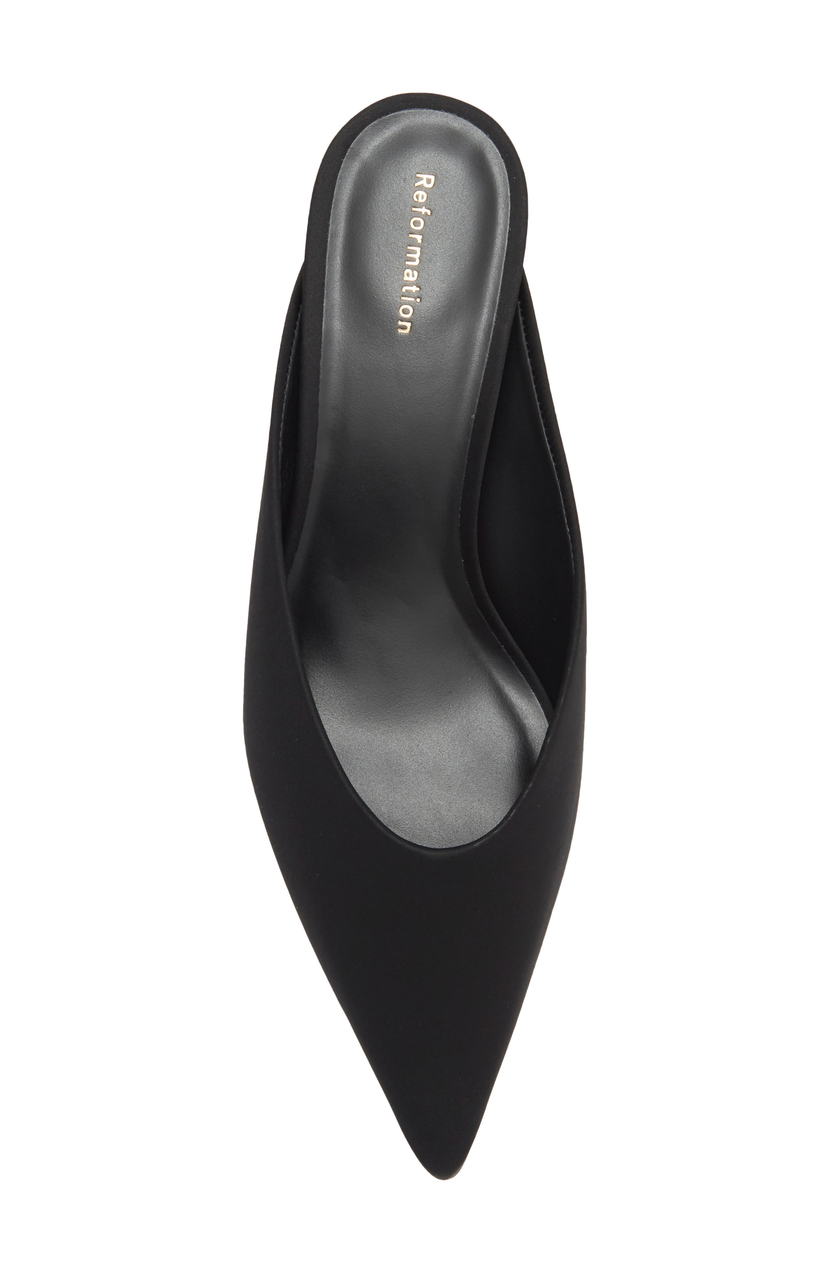 Marilyn Wedge Mule, Alternate, color, BLACK SATIN