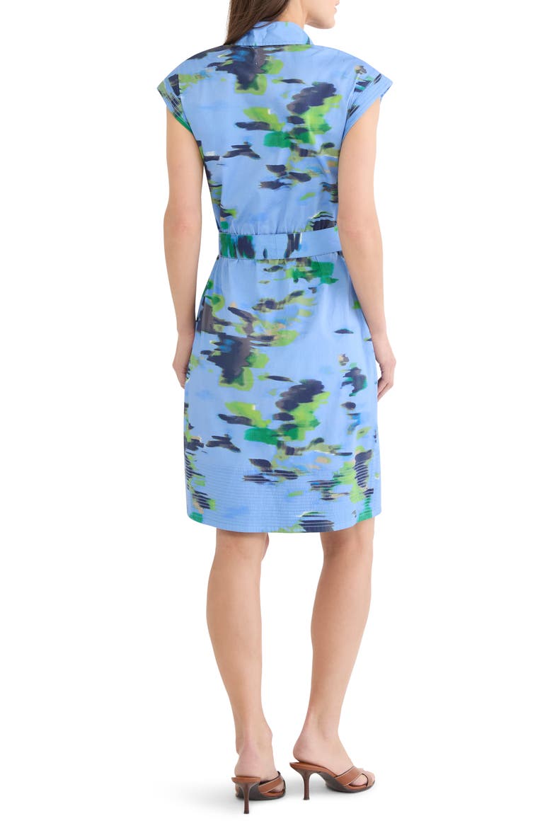 Camille Water Lilies Dress, Alternate, color, BLUE MULTI