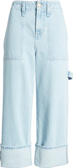 Major Leagues Wide Leg Crop Jeans