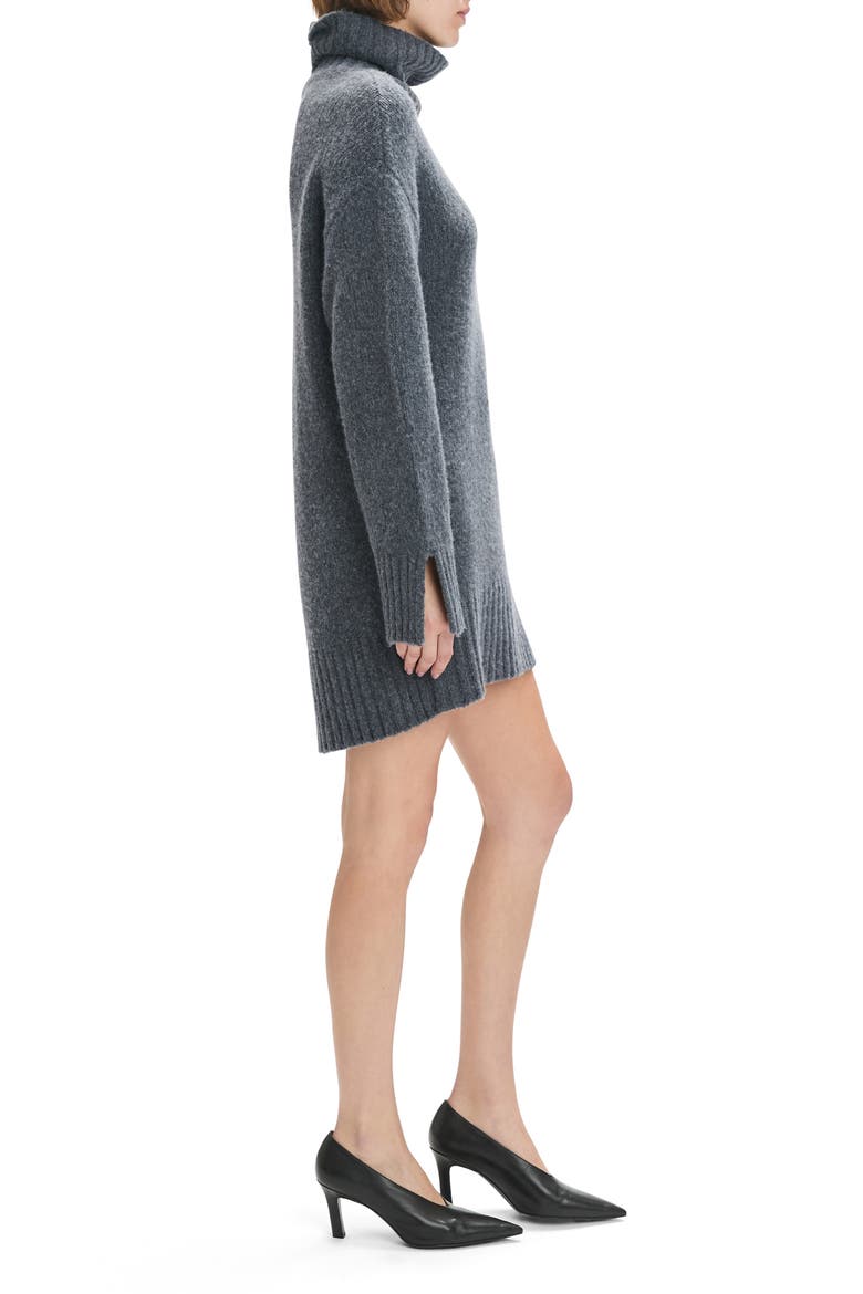 The St. James Long Sleeve Turtleneck Wool Blend Sweater Dress, Alternate, color, LONDON FOG
